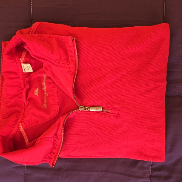 Mens Tommy Bahama Quarter Zip Pullover XXXL in Red - Picture 1 of 1